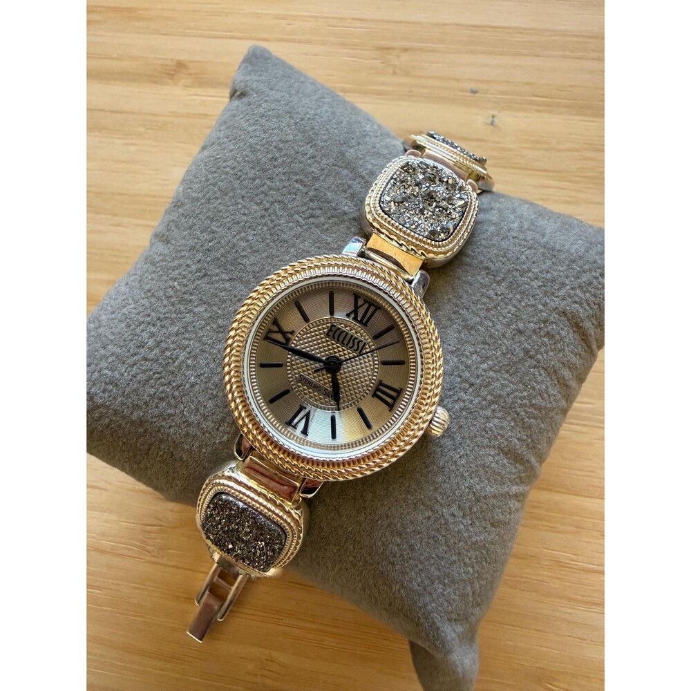 Ecclissi Sterling Silver Gray Druzy Ladies Watch